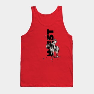Roping the World ,Cowboy on horse 5 Tank Top
